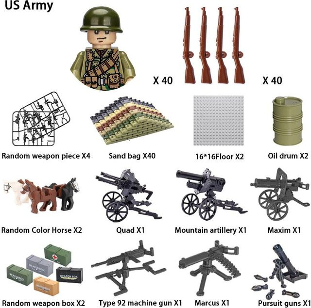 Wucifang Bags Militärfigur Soldaten, 24-teiliges Set, ab 6 Jahren - Bild 1