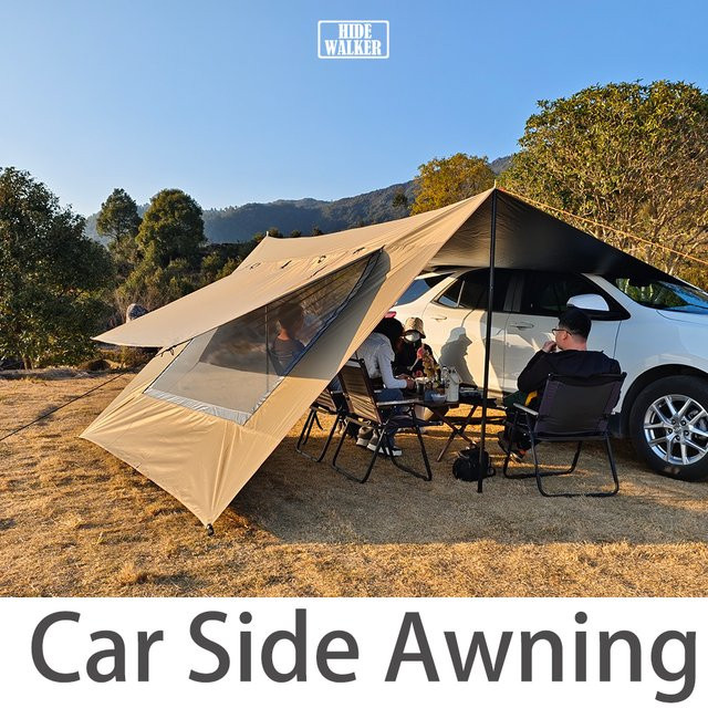 HIDE WALKER Auto-Seitenmarkisen-Zelt mit schwarzer Beschichtung, wasserdichtes Camping-Baldachin für Outdoor, B/T: 500 x 290 cm - Bild 1