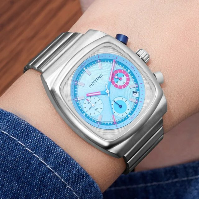 STARPERISH Armbanduhr Quarz, Edelstahl, Blau, Herren - Bild 1