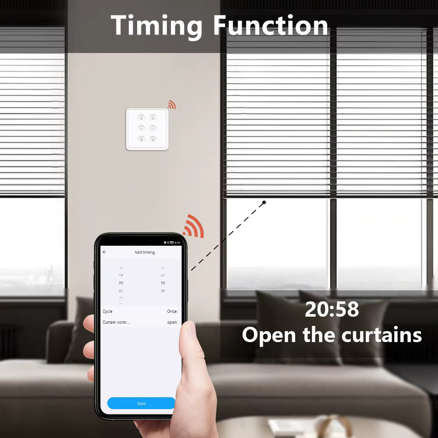 LoraTap Tuya Smart Life ZigBee Doppelrollo-Drucktastenschalter mit Prozentregelung in Weiß, kompatibel mit Google Assistant und Alexa - Bild 5