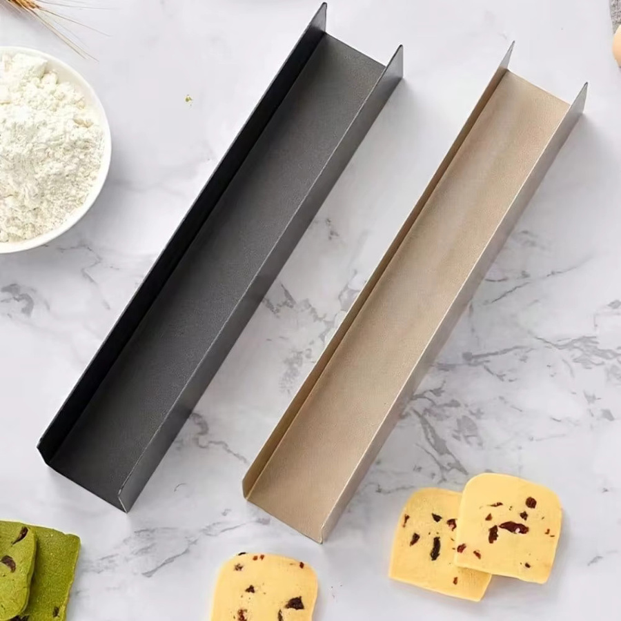 U-förmige Backform aus Carbonstahl in Schwarz, Antihaft-Keksform für Baguette und Toast - Bild 3