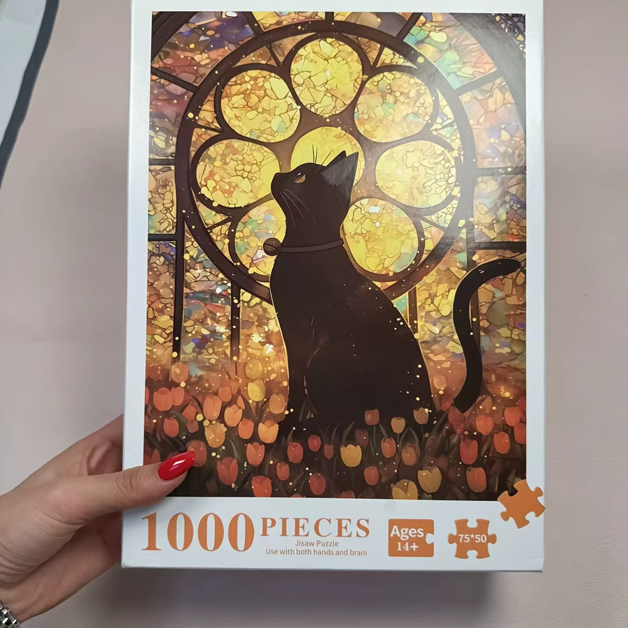 MaxRenard Ebenholz-Katzenpuzzle, 1.000 Teile, ab 14 Jahren - Bild 5