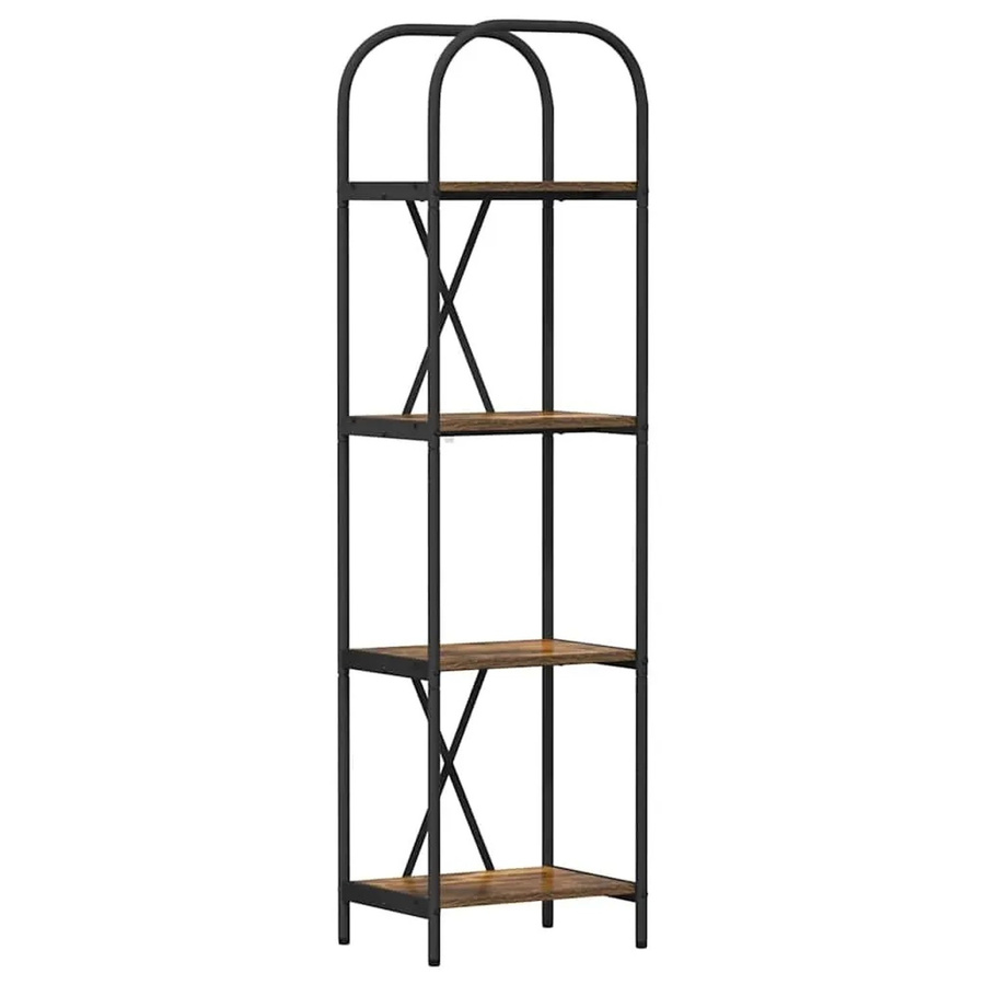 vidaXL Bücherregal in Geräucherte Eiche, modernes Standregal aus Holzwerkstoff, Farbe Braun, B/T/H: 40 x 30 x 146 cm - Bild 2