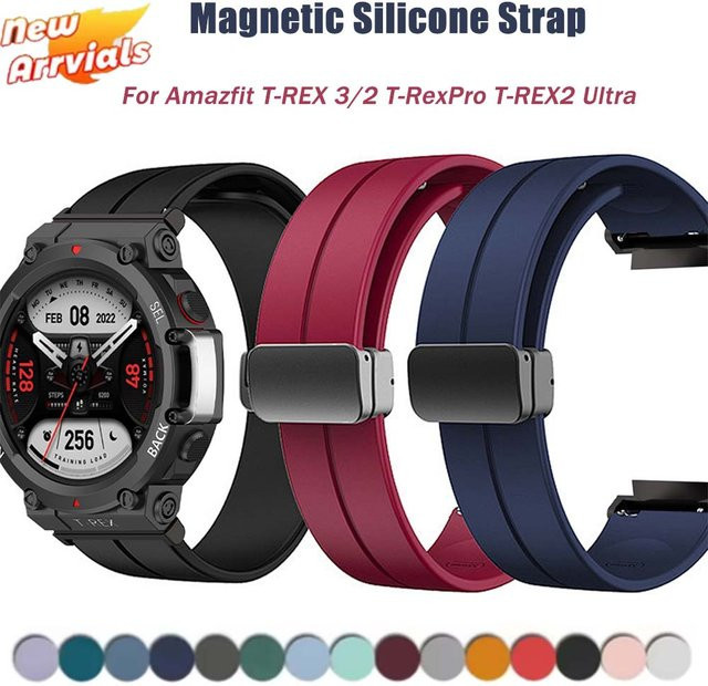 FancyWrist Uhrenarmband Silikon, Schwarz, Unisex, für Amazfit T-Rex 2/3 - Bild 1