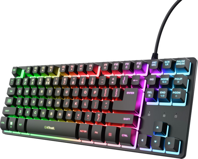Trust GXT 833 Thado TKL Gaming-Tastatur mit Beleuchtung, Schwarz - Bild 1
