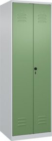 C+P PSA Doppel-Spind Classic PLUS mit 2 Abteilen in Lichtgrau und Resedagrün, H x B x T: 185 x 60 x 50 cm - Bild 1