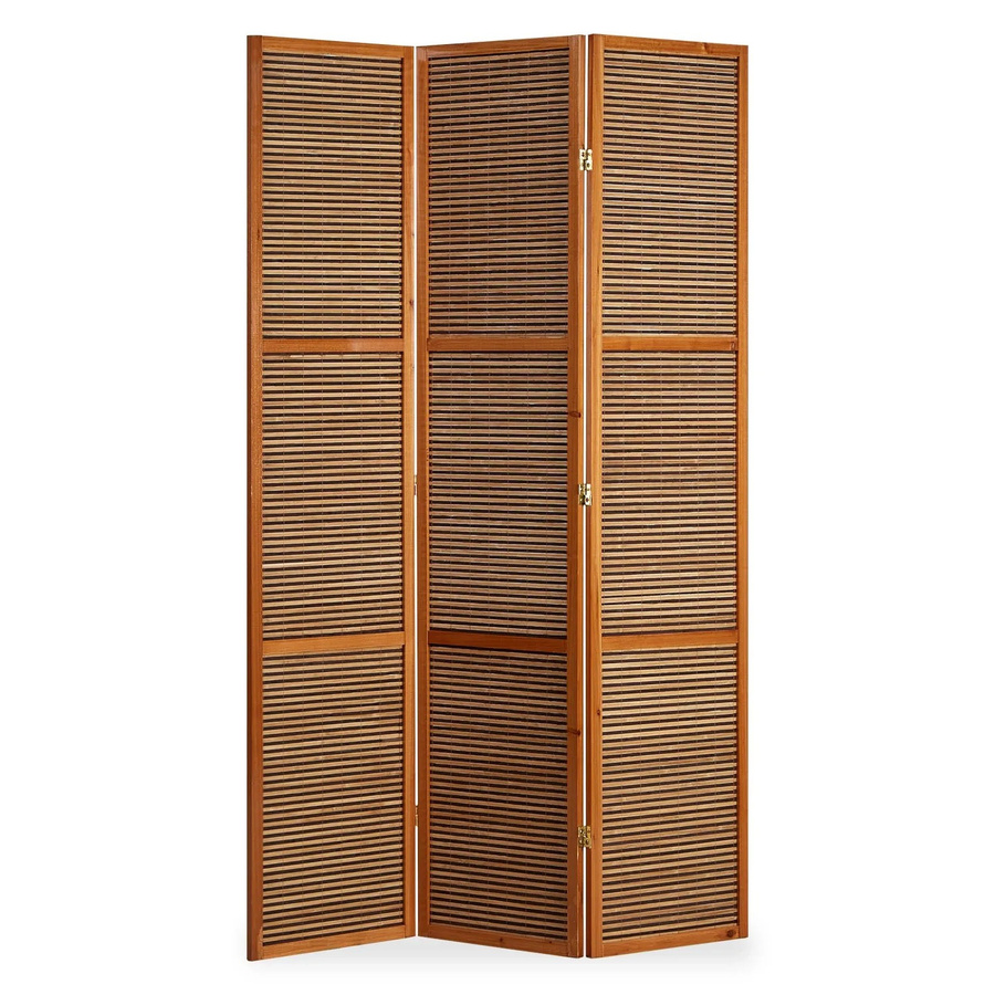 Homestyle4u Paravent 3-teilig aus Bambus in Braun, B: 120 cm, H: 200 cm - Bild 2