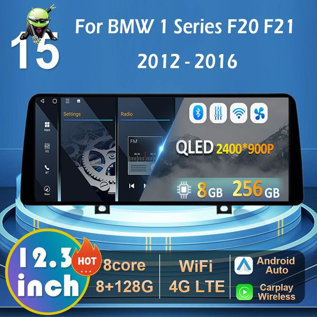 LIARO-NAVI Multimedia Autoradio mit DSP und CarPlay für BMW 1er Serie F20 F21 (ab 2012) in Schwarz - Bild 1