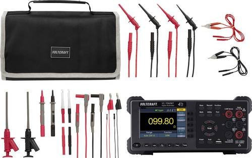 Voltcraft VC-7060BT Tischmultimeter mit MLSET-120 Messleitungen in Schwarz - Bild 1