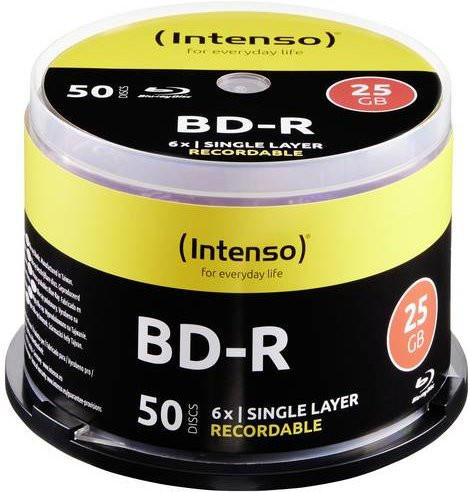 Intenso Blu-ray BD-R SL Rohling 25GB 50er Spindel Gelb - Bild 1