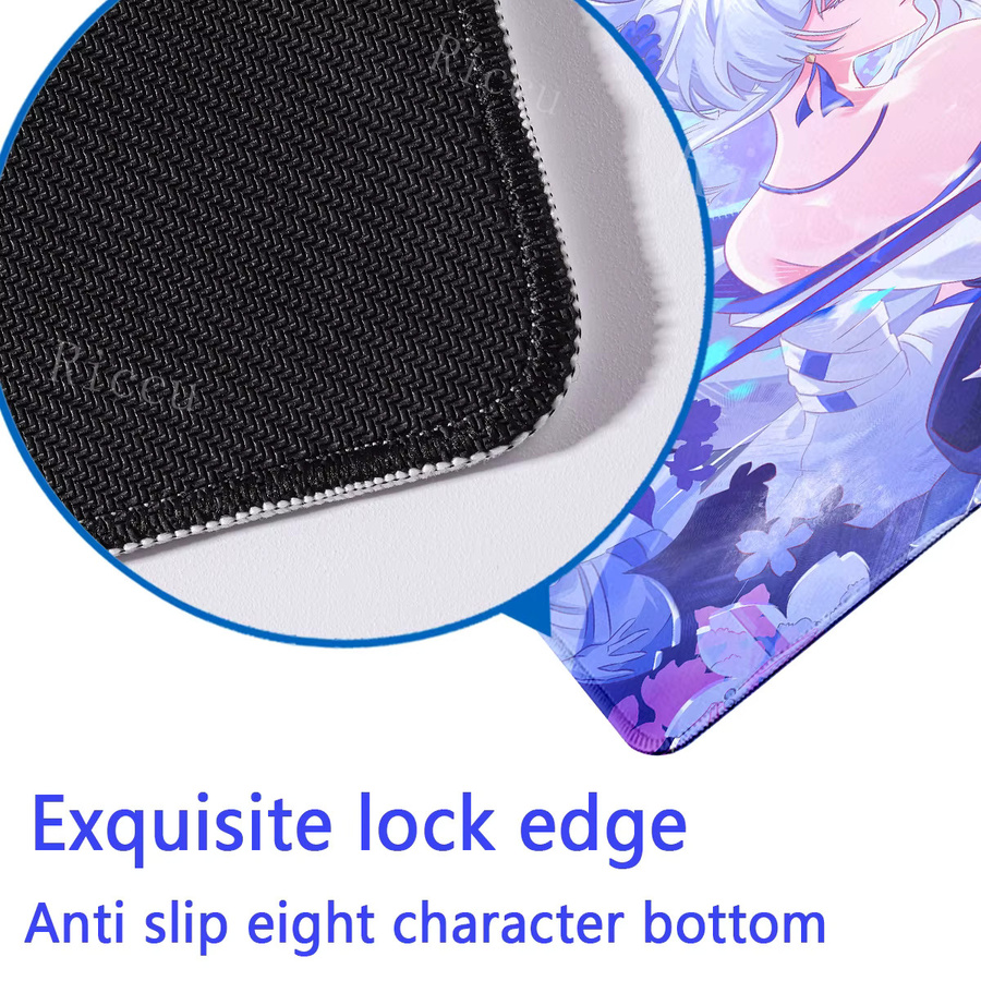 Riccu XXL Gaming Mauspad Hiyuki Anime-Mädchen Multicolor B: 90 cm, T: 40 cm - Bild 4