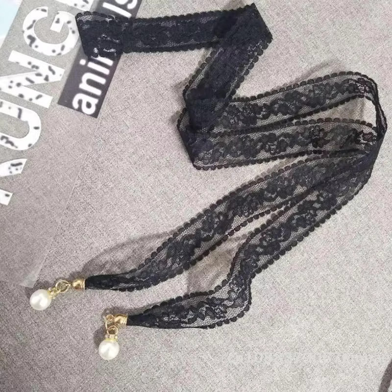 ZYA Kettengürtel, Spitzen-Taillengürtel mit Perlenanhänger, Damen - Bild 2