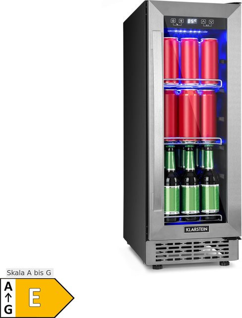 Klarstein Beerlager 56 Getränkekühlschrank mit Glastür und Touch-Bedienfeld in Silber, 56 l - Bild 1