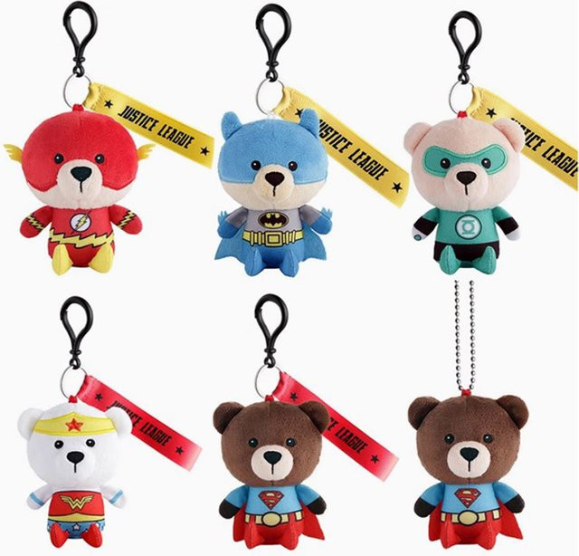 HUGKIS Justice League Batman Wonder Women Plüsch-Schlüsselanhänger, Puppe - Bild 1