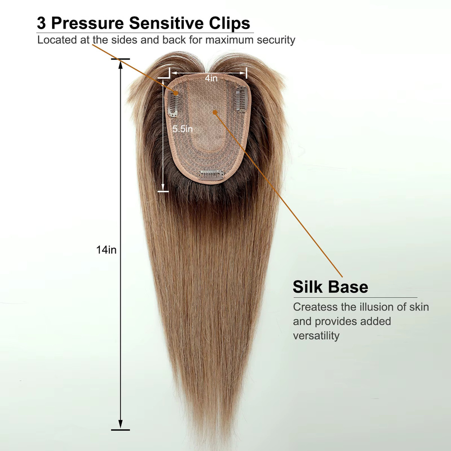 HAIRCUBE Haarteil Echthaarverlängerung, Aschebraun Ombre, 14 Zoll, Damen - Bild 2