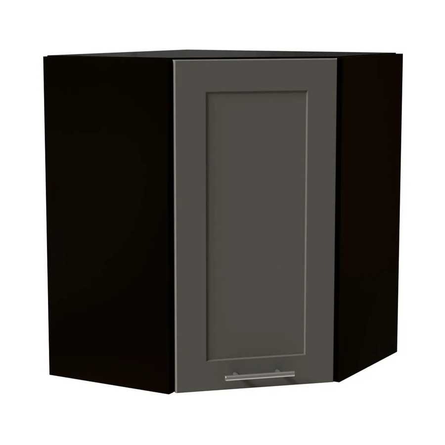 Feldmann-Wohnen Eckhängeschrank Oslo W10/60 in Schwarz und Dust Grey Matt mit Soft-Close-Türen, B/T/H: 60 x 60 x 72 cm - Bild 2