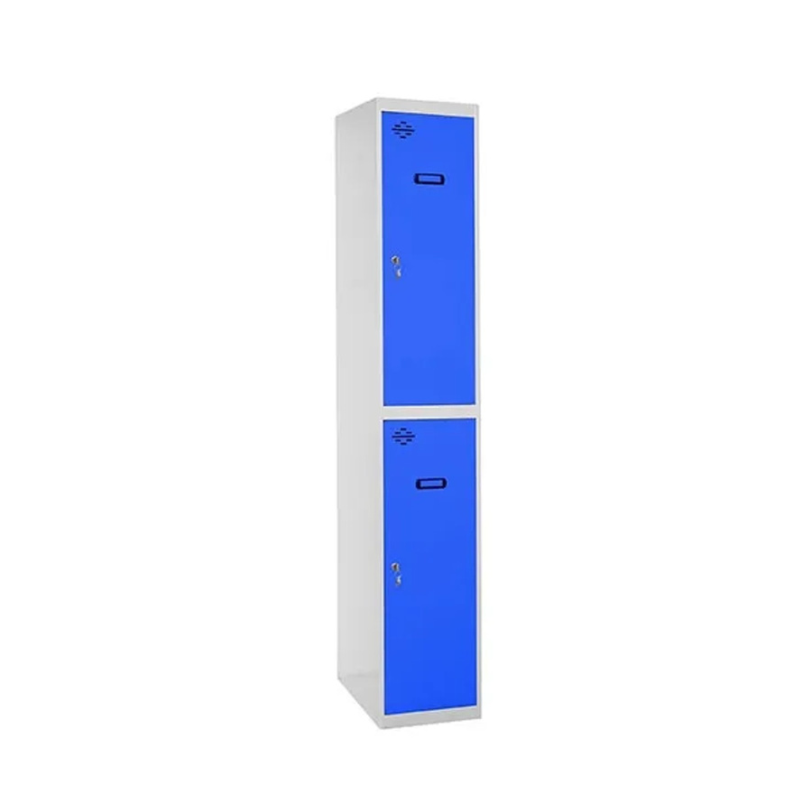 PROREGAL Spind AMEGO Schließfach Garderobe mit 2 Abteilen, Grau-Blau, H x B x T: 180 x 40 x 50 cm - Bild 2