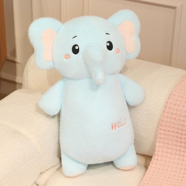Capybara Elefant Koala Schweinchen Plüschtier Kissen, Blau, 1-teiliges Set - Bild 1