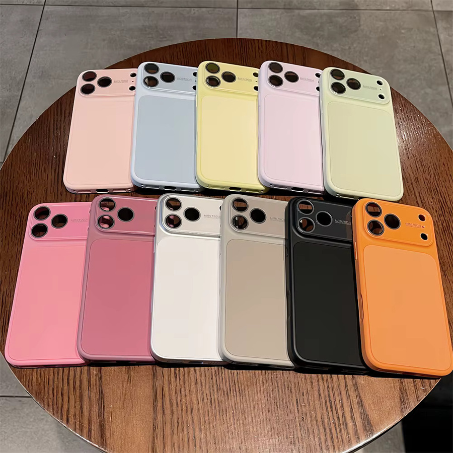 Flüssigsilikon-Schutzhülle mit großem Fenster und Glaslinsenschutz für Apple iPhone 17 16 15 14 13 12 Pro Max in Purple - Bild 3