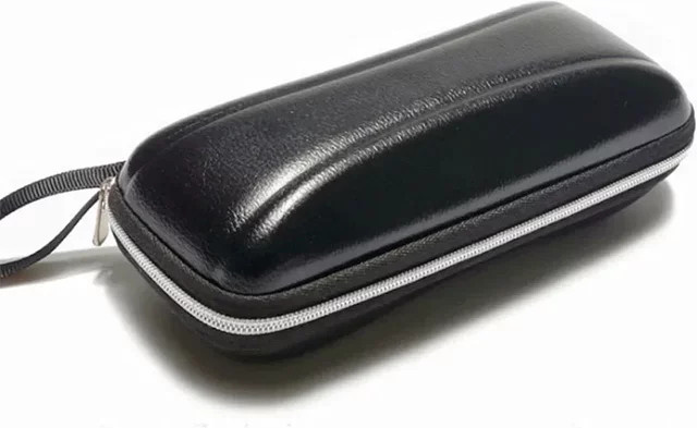 Brillenetui-Set Leder, Schwarz - Bild 1