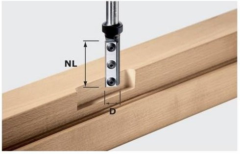 Festool Wepla Nutfräser HW S12 D16/50 WP mit Schaftdurchmesser 12 mm und Arbeitslänge 50 mm - Bild 1
