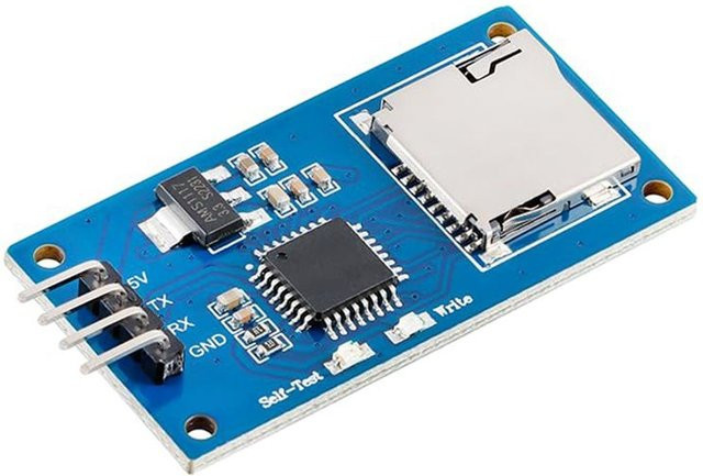 AAAF Mini-Serielldatenlogger mit SD-Kartenhalter und Datenaufzeichnungsmodul in Blau - Bild 1