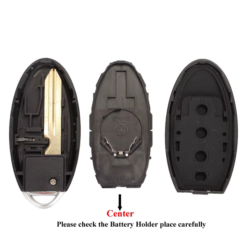 Jingyuqin 10er Set Smart Key Shell Cover für Nissan Altima Maxima Murano Versa Teana Sentra, Farbe: Schwarz - Bild 5