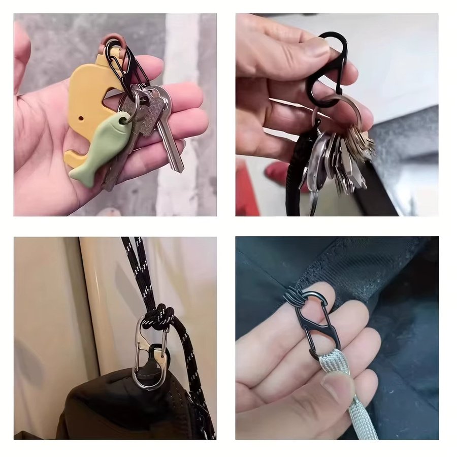 23 Stück Mini-Doppelknopftaschen in Multicolor, S-förmige Taschen- und Hutclips sowie DIY-Schlüsselanhänger-Zubehör und Hängende Verbindungsringe - Bild 2