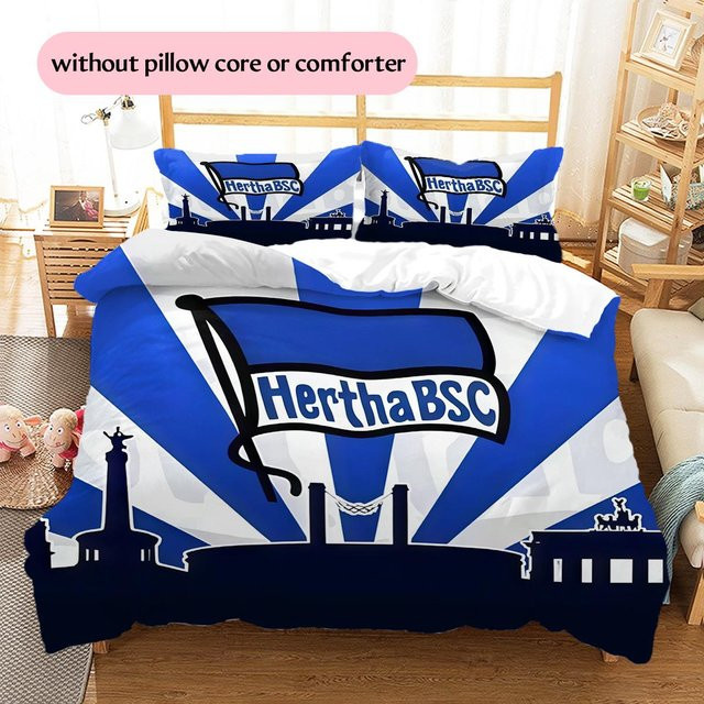 Hertha BSC Berlin Bettwäsche Set HAPPYDAYSET in Blau mit 1 Bettbezug und 2 Kissenbezügen, B/H: 135 x 200 cm - Bild 1