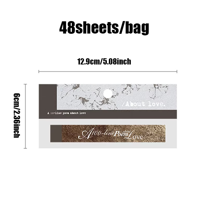 Mr. Paper 3er-Pack Liebesgedicht Aufkleber mit romantischem Thema in Multicolour für DIY-Tagebuch und Scrapbooking - Bild 3