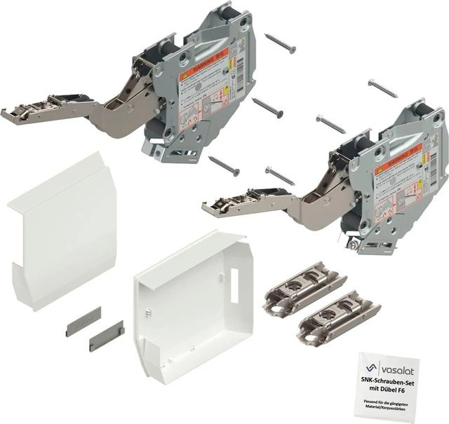 Blum Aventos HK-S Klappenbeschlag Set mit Kraftspeicher 400-1.000 und Montageplatte in Weiß - Bild 1