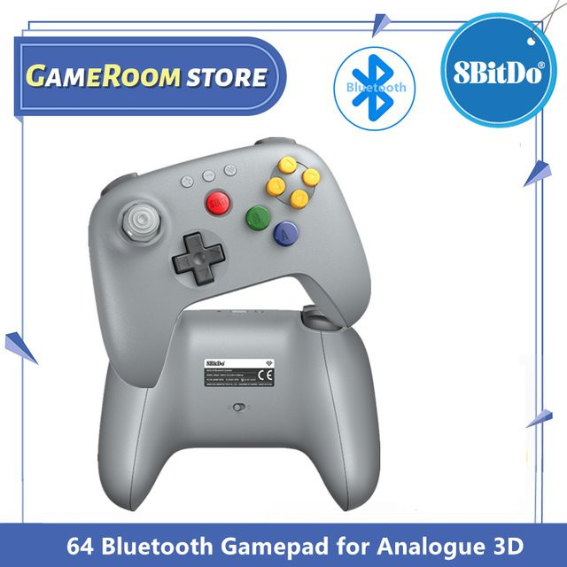 8Bitdo Bluetooth Gamepad 64 in Grau für Analogue 3D, Nintendo Switch, Windows und Android - Bild 1