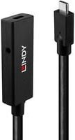 Lindy USB-C Aktivverlängerungskabel USB 3.2 Gen 2 mit 3,5 mm Gleichstromstecker Schwarz 5,0 m - Bild 1