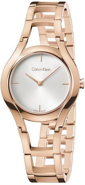 Calvin Klein Damenuhr, Quarz, Edelstahl, Silber, Roségold, 32 mm - Bild 1