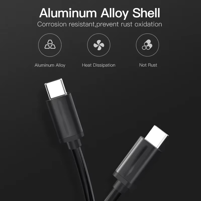 60 W USB-C-Schnellladekabel Typ C auf Typ C Datenkabel mit Quick Charge 3.0 in Schwarz oder Weiß - Bild 4