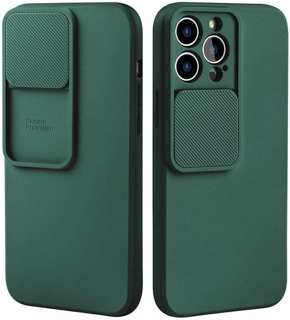 TIKITAKA Silikon Schutzhülle für iPhone mit Kameraobjektiv-Schutz in Grün - Bild 1