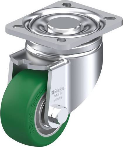 Blickle Lenkrolle LH-ALST 82K in Silber und Grün mit 80 mm Rad-Durchmesser und 230 kg Tragfähigkeit - Bild 1