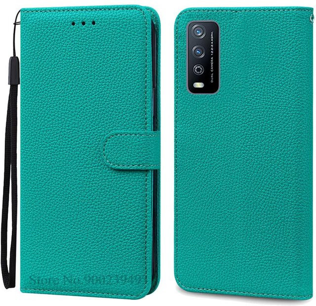 Vivo Y11S Y12S Y20i Y20A Y20T Brieftaschen-Klapphülle in Cyanblau - Bild 1