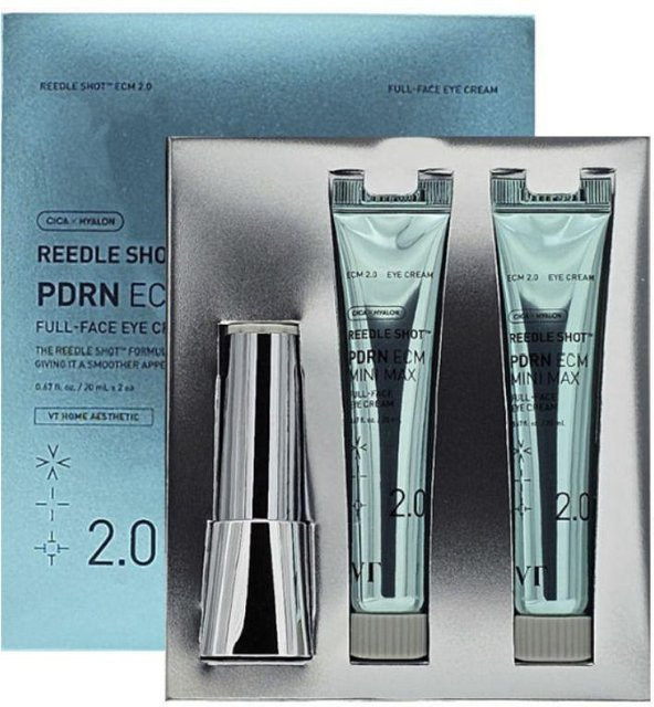 VT COSMETICS PDRN Augen Mini Max Vibrations-Augencreme Set, 2x 20ml - Bild 1