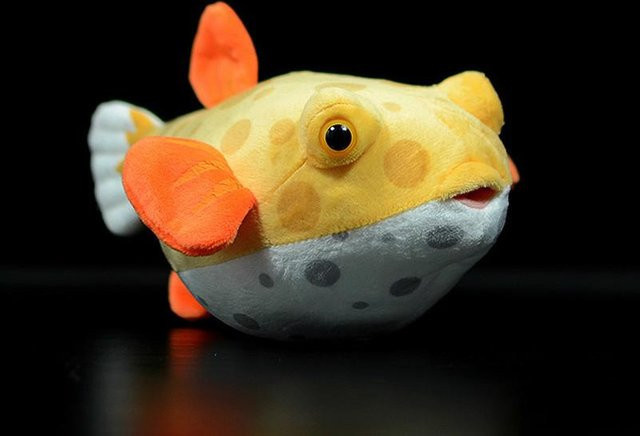 New Trendy Pigmy Kofferfisch, Plüsch Puppe, Meerestiere, orange, 23cm - Bild 1