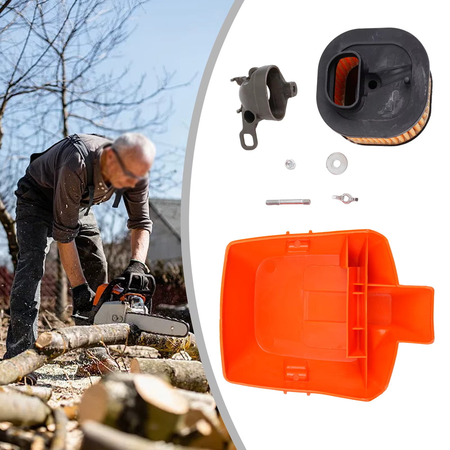 Husqvarna Luftfilter-Reiniger-Abdeckung und Ansaugadapter in Orange für Kettensägen der Modelle 362, 365, 372 und 372 XP - Bild 3