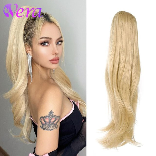 mayfive Pferdeschwanzverlängerung, Remy-Echthaar, 613 Blond, 100g - Bild 1
