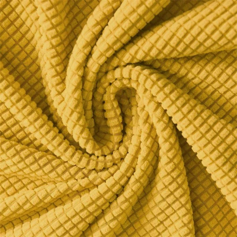 Bestbags 4-teiliger Sesselbezug aus Jacquard-Polyester in Gelb für 1-Sitzer mit geteilter Rückenlehne und rutschfester Stretch-Passform - Bild 3