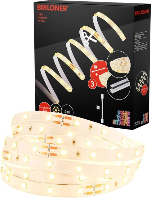 Briloner Pimp your Stripe LED-Band Erweiterungs-Set Warmweiß, 4 m Länge, selbstklebend und kürzbar - Bild 1