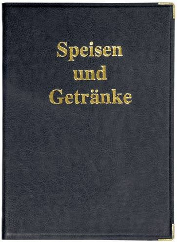 Sigel Speisekarten-Mappe SM100 Schwarz in A4 mit Gummizug - Bild 1