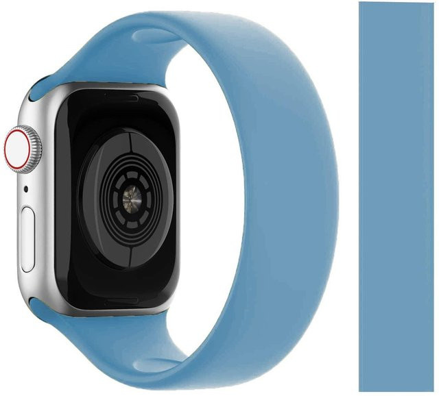 Solo Loop Armband für Apple Watch, Silikon, himmelblau, Unisex - Bild 1