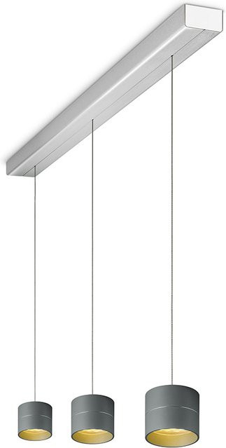 Oligo Tudor S LED-Pendelleuchte 3-flammig in Grau matt mit Aluminium-Baldachin, Tunable White (2200K - 5000K) und unsichtbarer Höhenverstellung - Bild 1