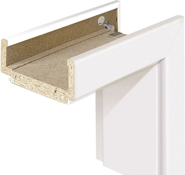 Borne Zarge CPL Weiß Rundkante Anschlag Rechts B/H/T: 98,5 x 198,5 x 28 cm - Bild 1