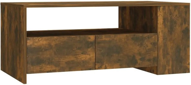 vidaXL Couchtisch aus Holzwerkstoff in Räuchereiche, Braun, B/T/H: 102 x 55 x 42 cm - Bild 1