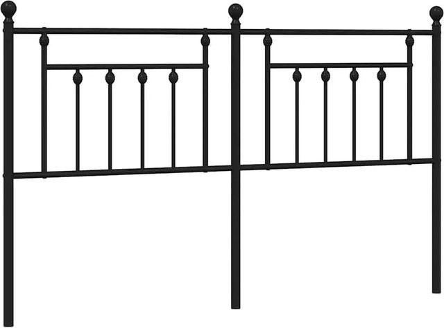 vidaXL Ersatz-Kopfteil aus Metall in Schwarz Matt, Breite: 180 cm - Bild 1